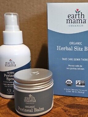Organic Blue Herbal Sitz Bath & Perineal Care Set